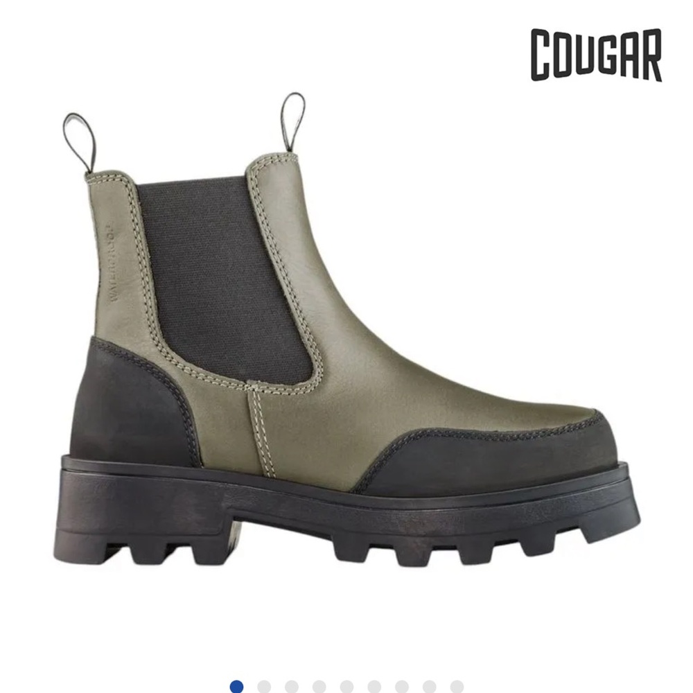 Cougar Olive Green Waterproof Boots